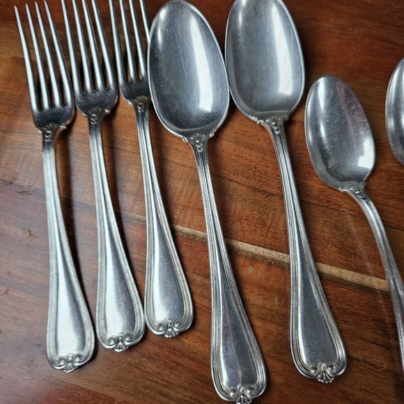 7 Priscilla 1900 International Silverplate 1847 Rogers Bros set soup spoon fork - Picture 7 of 16